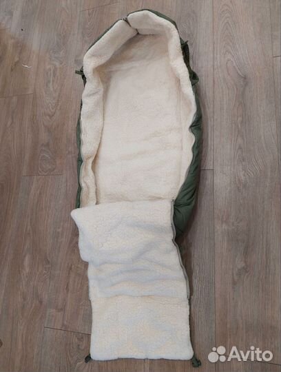 Меховой конверт в коляску для новорождённого