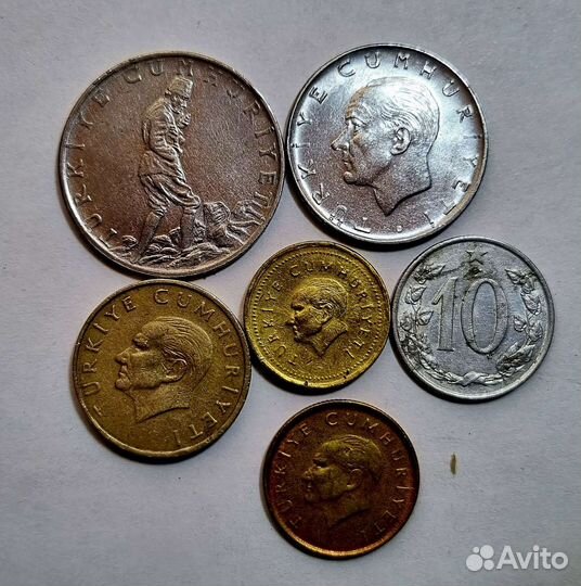 Монеты Турции и Чехословакии