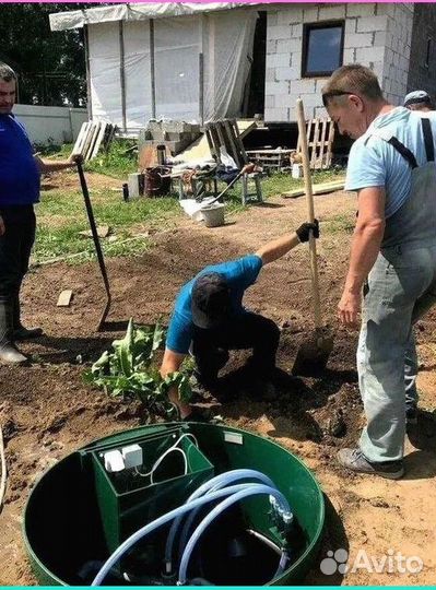 Септик без откачки от производителя + монтаж
