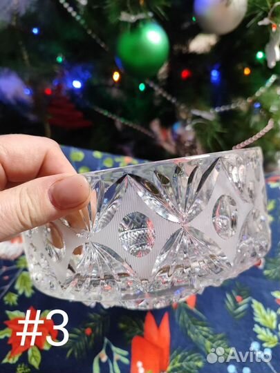 Хрустальная ваза, салатники хрусталь