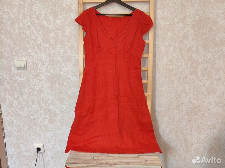 Льняное платье HM 44 р
