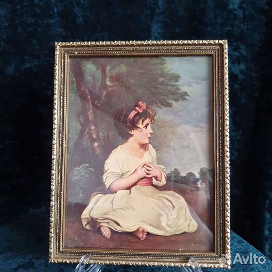 Две настенные миниатюры, принт, 60е, Англия