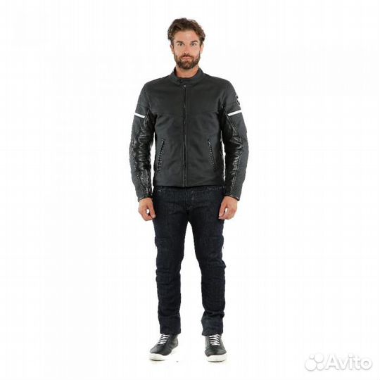 Куртка мотоциклетная saint louis leather jacket,48