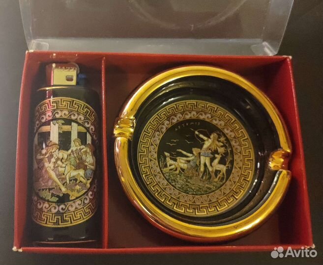 Пепельница с футляром для зажигалки, Греция