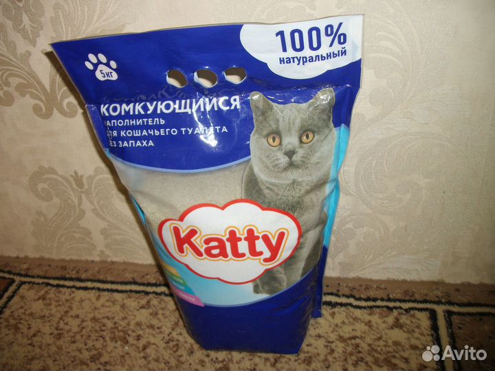 Наполнитель для кошачьего туалетаKattyкомкующийся5