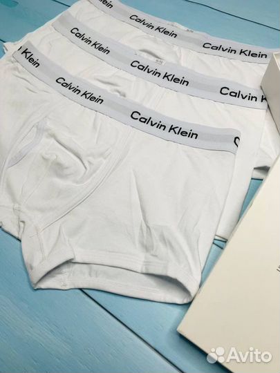 Трусы мужские белые Calvin Klein