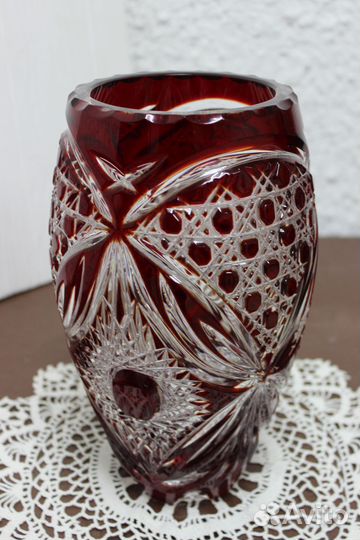 Ваза для цветов хрустальная