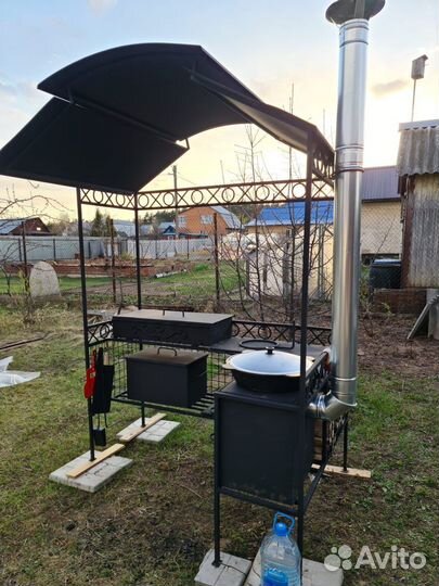 Беседка с мангалом