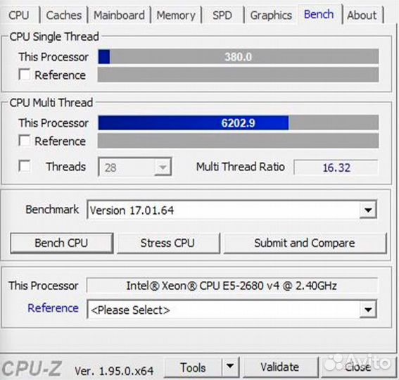 Процессор Xeon E5-2680 v4 14 ядер 3.30 GHz LGA2011