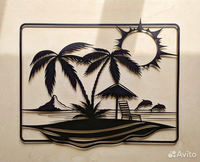 Интерьерная картина из металла