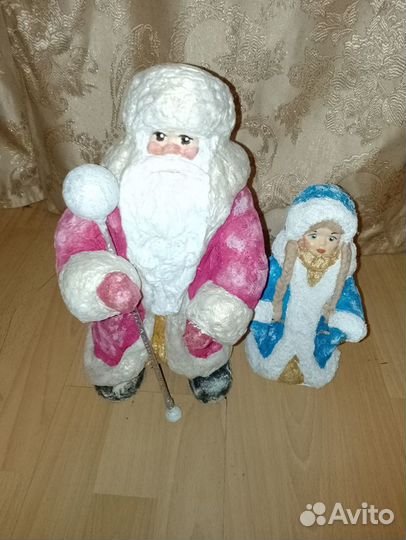 Новогодняя игрушка Дед мороз и снегурочка