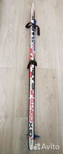 Лыжи беговые с креплениями + палки для взрослых