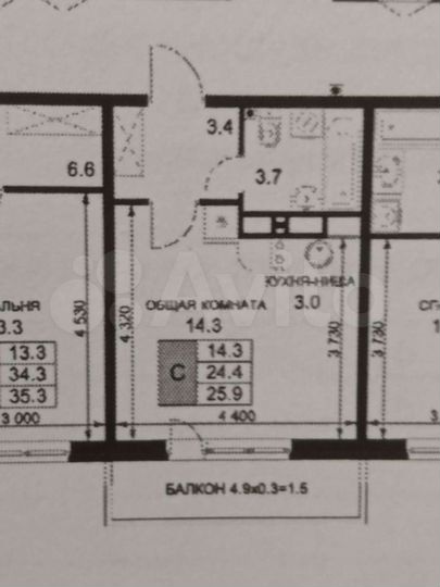 Квартира-студия, 25,9 м², 16/17 эт.