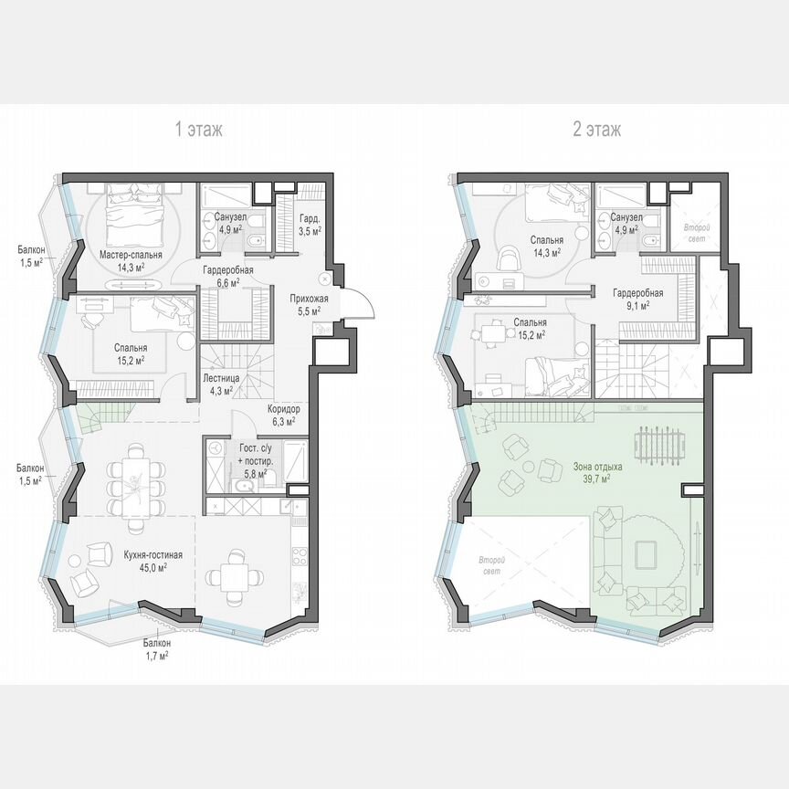 4-к. квартира, 154 м², 10/14 эт.