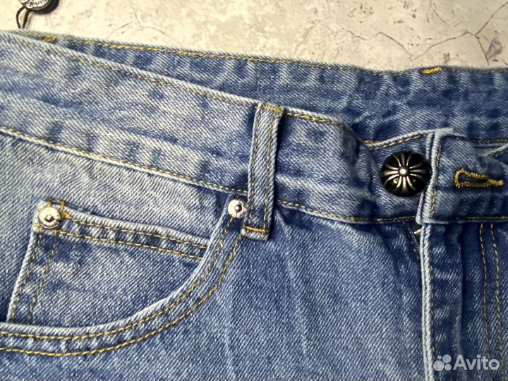 Джинсы Chrome Hearts синие