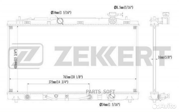 Радиатор охлаждения Лексус ES 3,5 (V40) 06