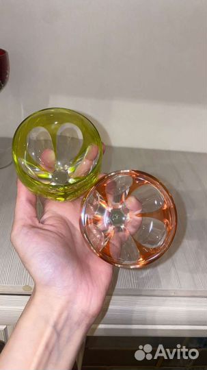 Фужеры цветной хрусталь германия