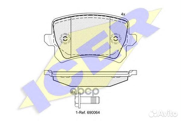 181857 колодки дисковые задние VW Tiguan 1.4TF