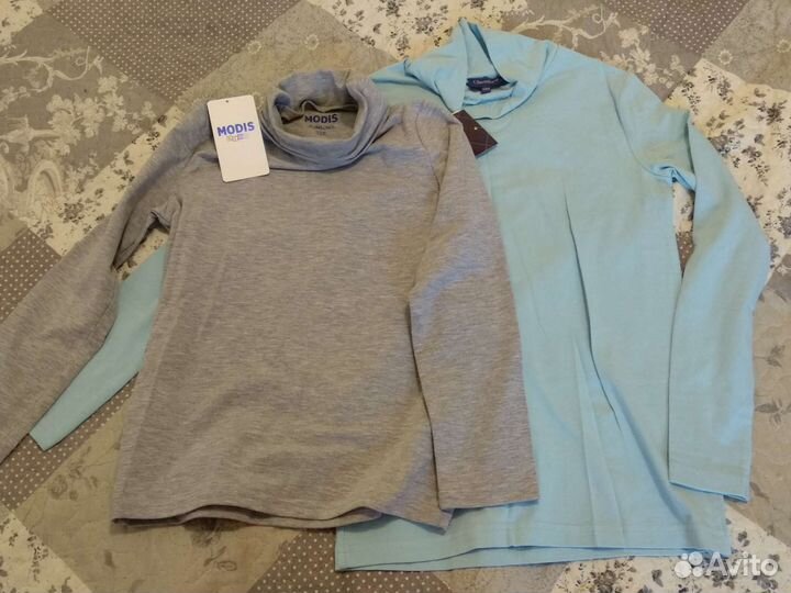 Школьные рубашки водолазки брюки 122-128-134