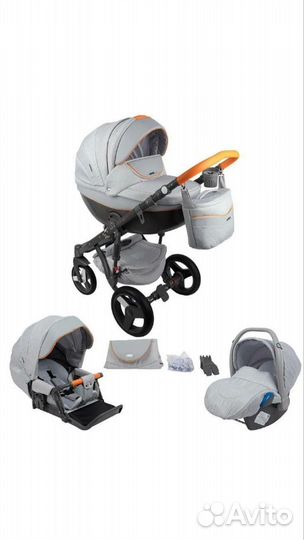 Коляска adamex 3 в 1 бу
