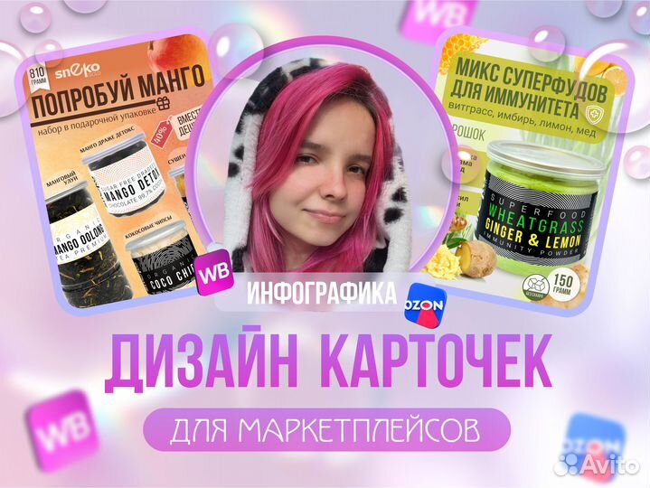Инфографика для маркетплейсов Wildberries Ozon