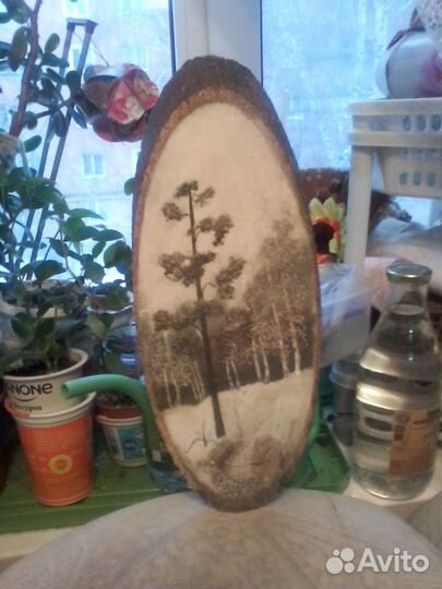 Продаю деревянное панно с пейзажем