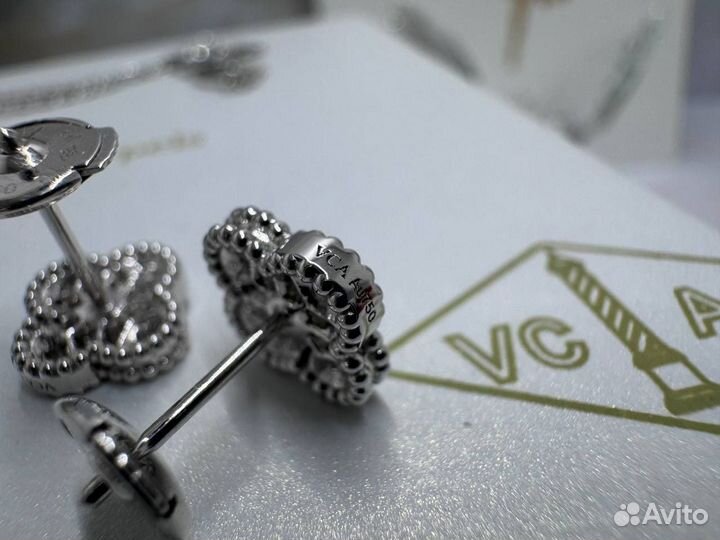 Серьги пусеты и подвеска Van Cleef sweet alhambra