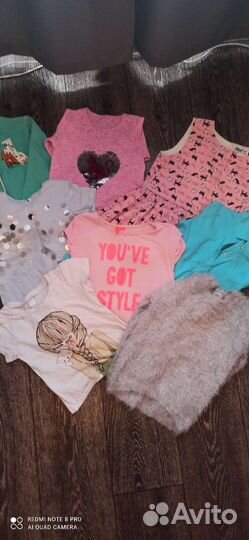 Детские вещи пакетом для девочек 128,134