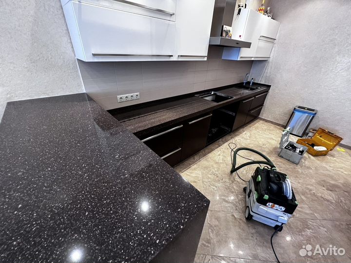 Ремонт кухонных столешниц, полировка