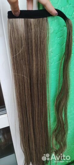 Хвост накладной волосы канекалон шиньон