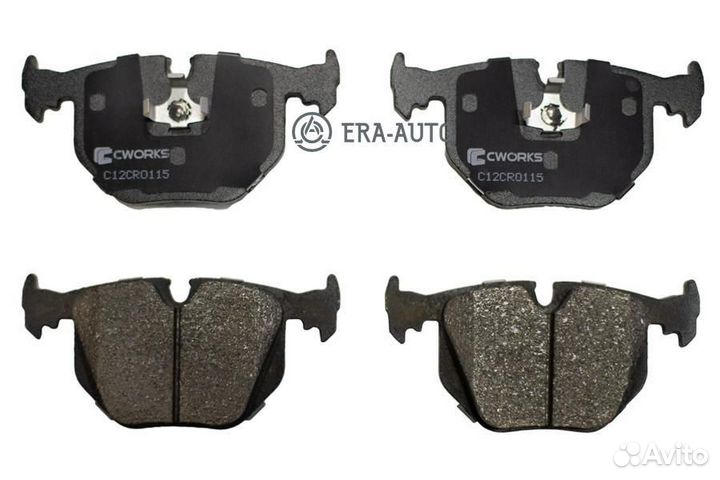 Cworks C12CR0115 Тормозные колодки задние Low Metallic C12CR0115