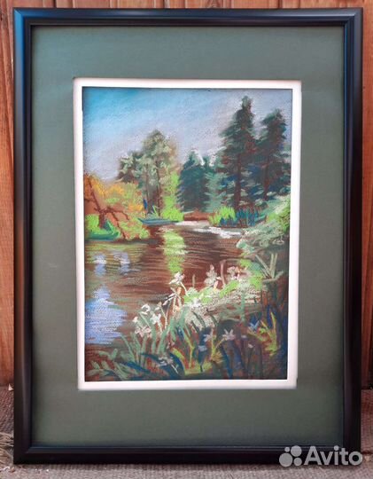 Картина пастелью пейзаж Павловск