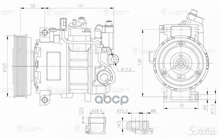 Компрессор кондиц. для а/м Audi A4 (B7) (04) /A