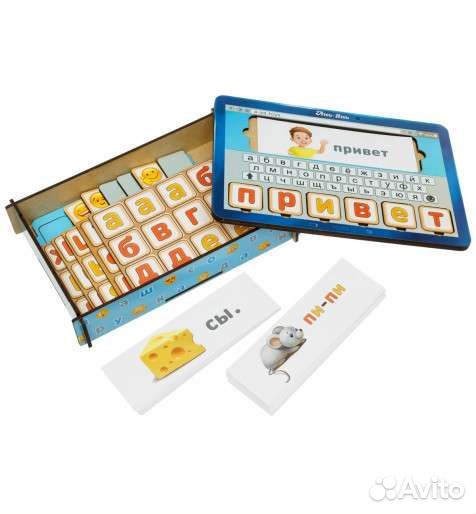 Учимся читать, Собери слово по карточке