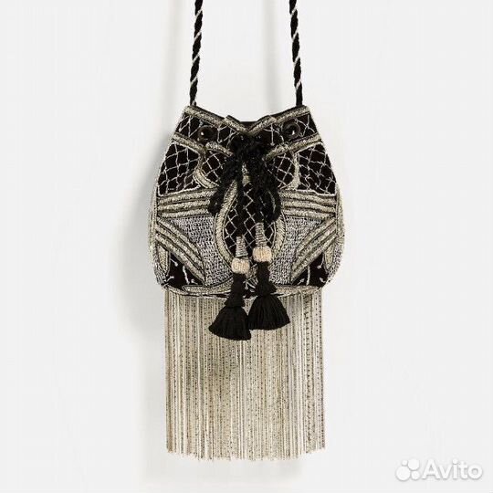 Сумка из бисера zara вышитая