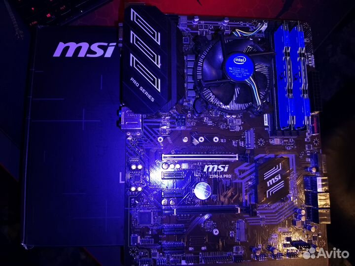 MSI Z390A pro c процессором и памятью 16gb
