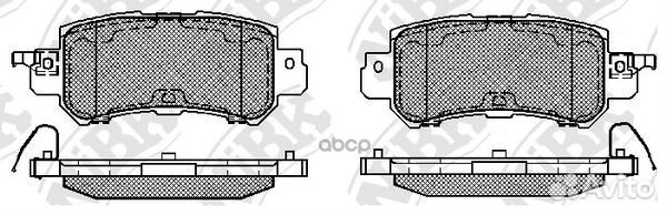 Колодки тормозные дисковые PN25001 NiBK