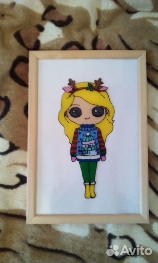 Рисунок выполненный в витражном стиле