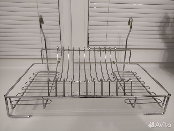 Сушка для посуды навесная с поддоном, хром