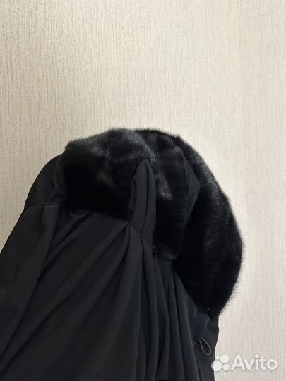 Норковая шапка-платок