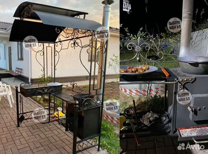 Мангал с крышей