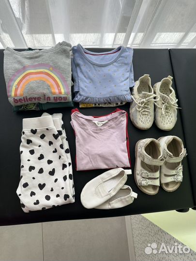 Вещи и обувь пакетом на девочку 3-4 года