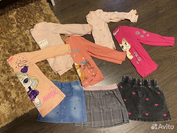 Большой пакет вещей для девочки 116