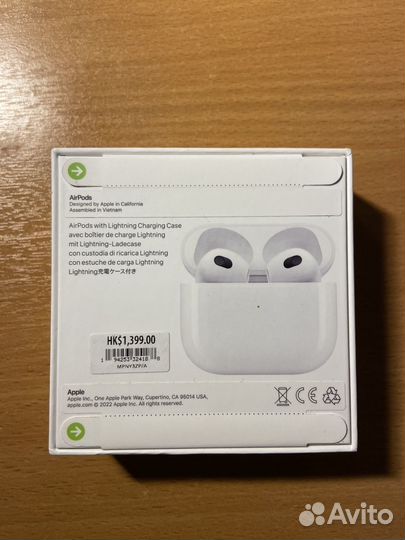 Оригинальные AirPods 3 (новые, запакованные)