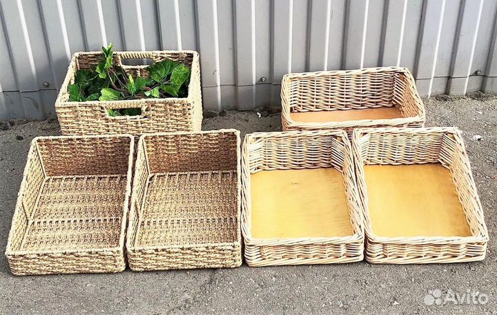 Плетеные корзины для хранения