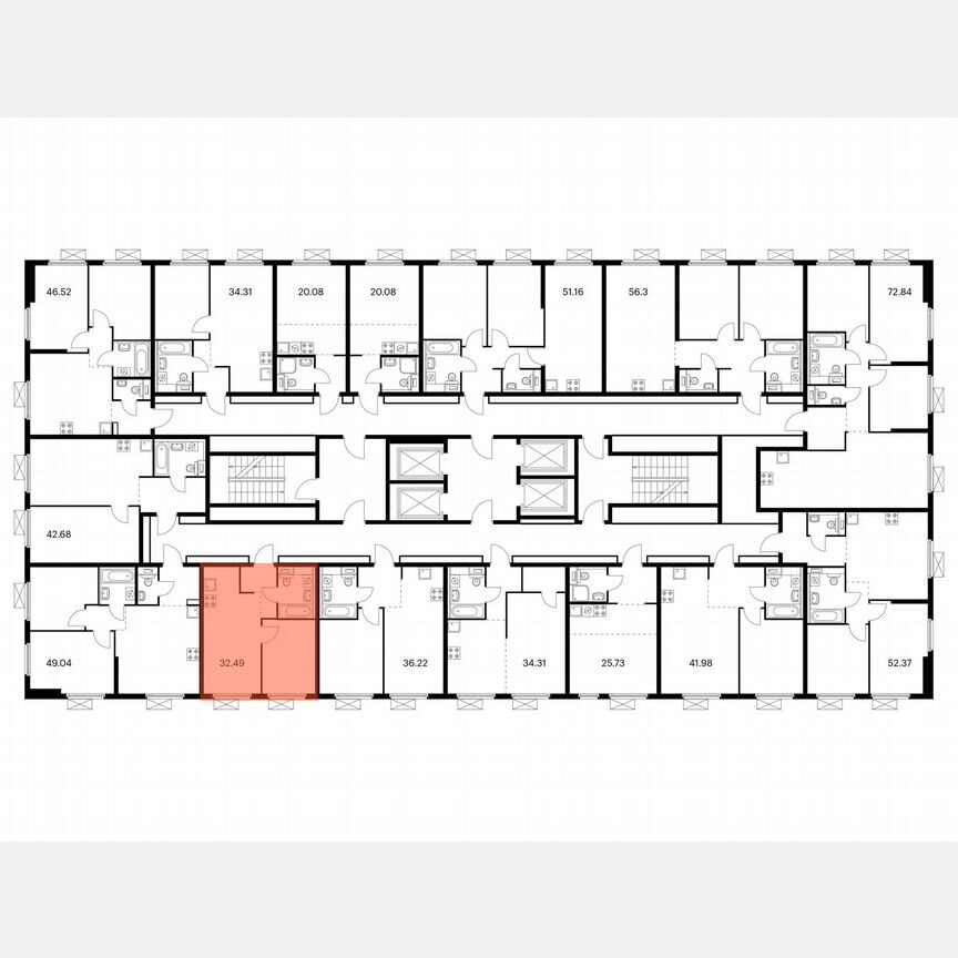1-к. квартира, 32,5 м², 26/33 эт.