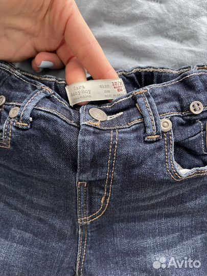 Рубашка zara, джинсы zara, размер 86
