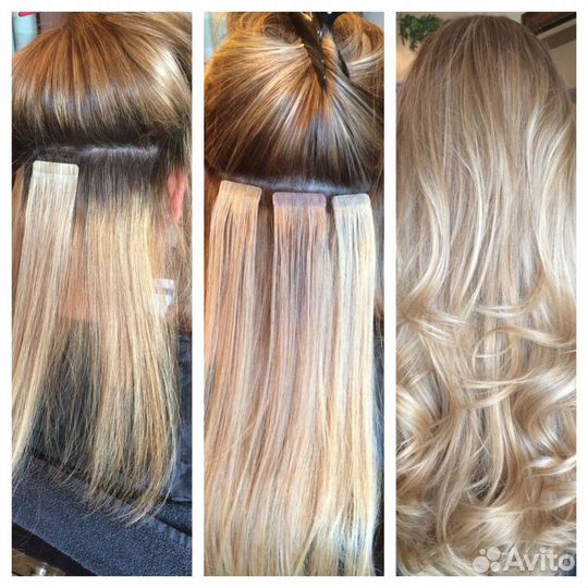 Наращивание волос, капсульное, ленточное