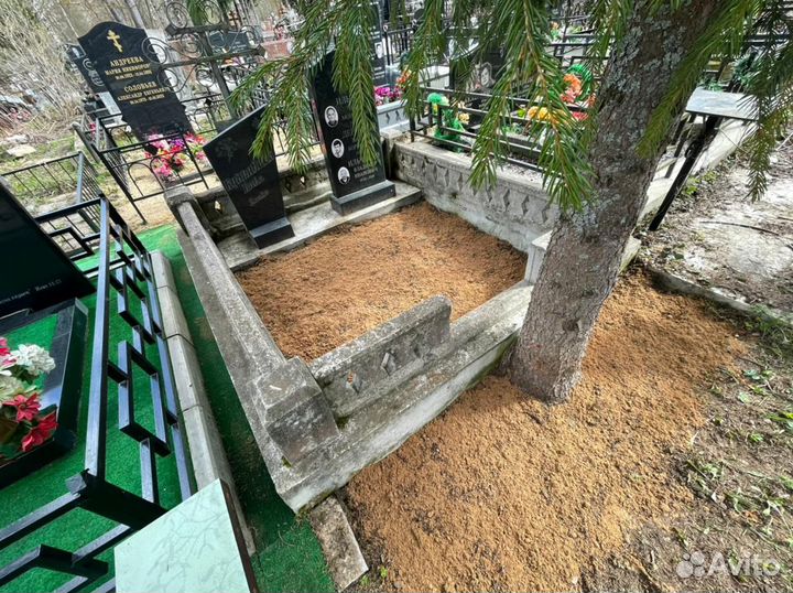 Уборка на могилах/Уход за местами захоронения