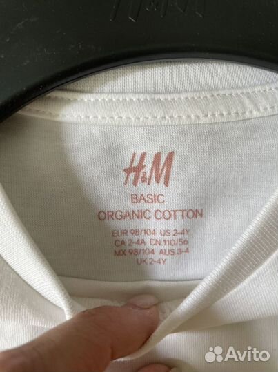 Футболка для девочки белая 98/104